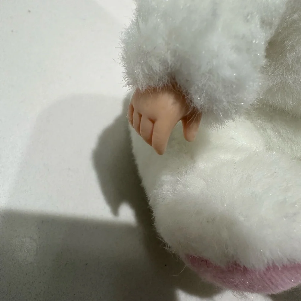 Vintage 1997 Anne Geddes Baby Bunny In Chocolate Looking Easter Egg